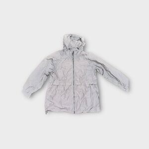 Eileen Fisher Lightweight A line Hooded Jacket Grey Size Large